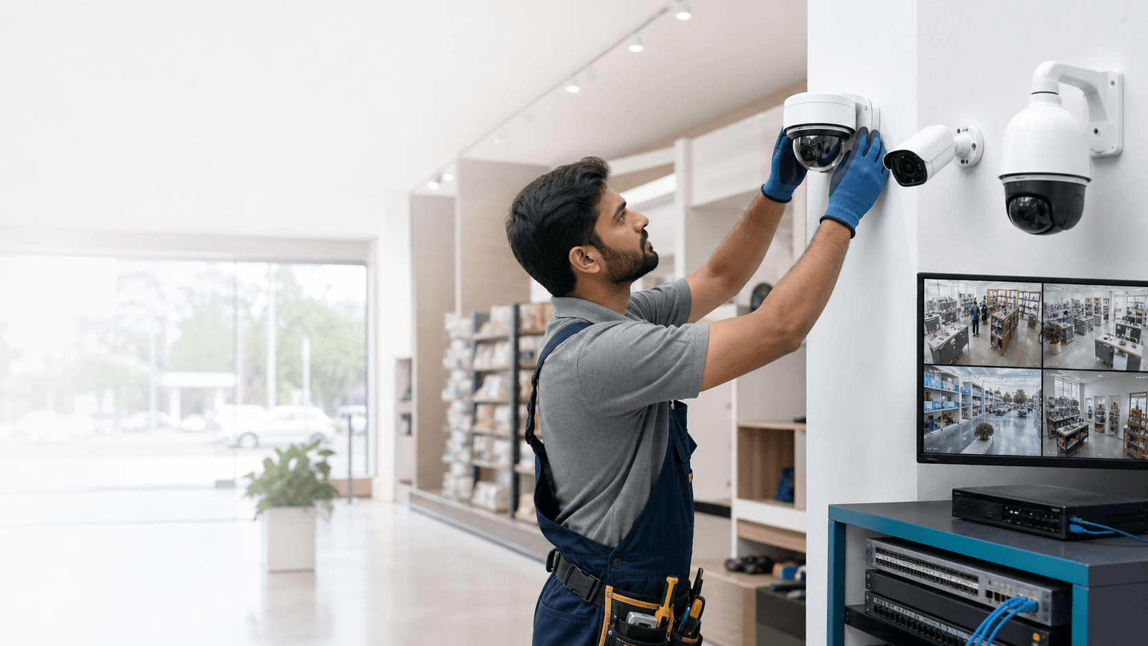 Professional CCTV camera installation